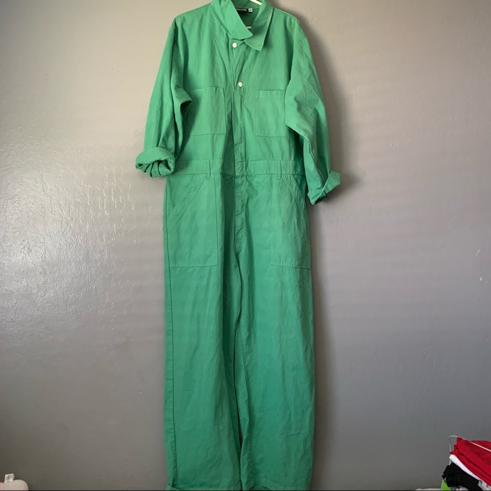 Big bud press jumpsuit in green plus size 3x